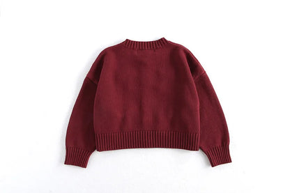 Girls Bow Knit Cardigan