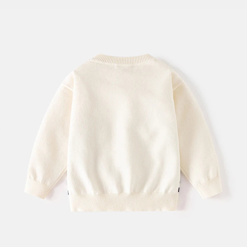 Bear Stripe Cotton Knit Sweater