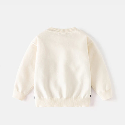 Bear Stripe Cotton Knit Sweater