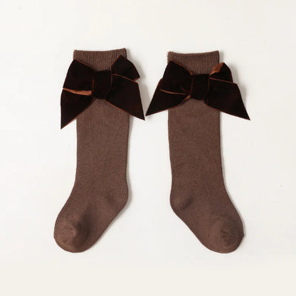 Baby Girls Knee High Bow Socks