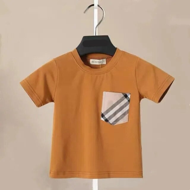 Boys Pocket Cotton T-shirt - Peachy Bloomers