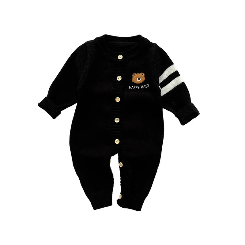 Baby Bear Knit Jumpsuit - Peachy Bloomers