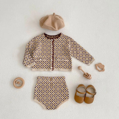 Knit Cardigan and Shorts Set - Peachy Bloomers