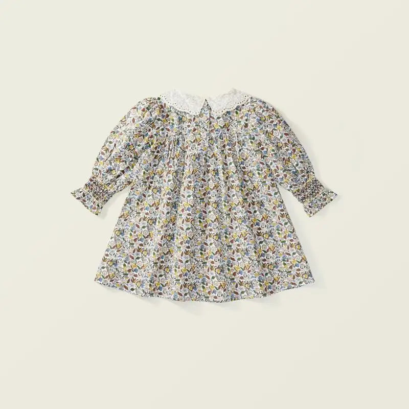Floral Embroidered Girls Dress - Peachy Bloomers
