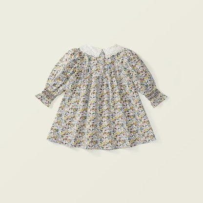 Floral Embroidered Girls Dress - Peachy Bloomers