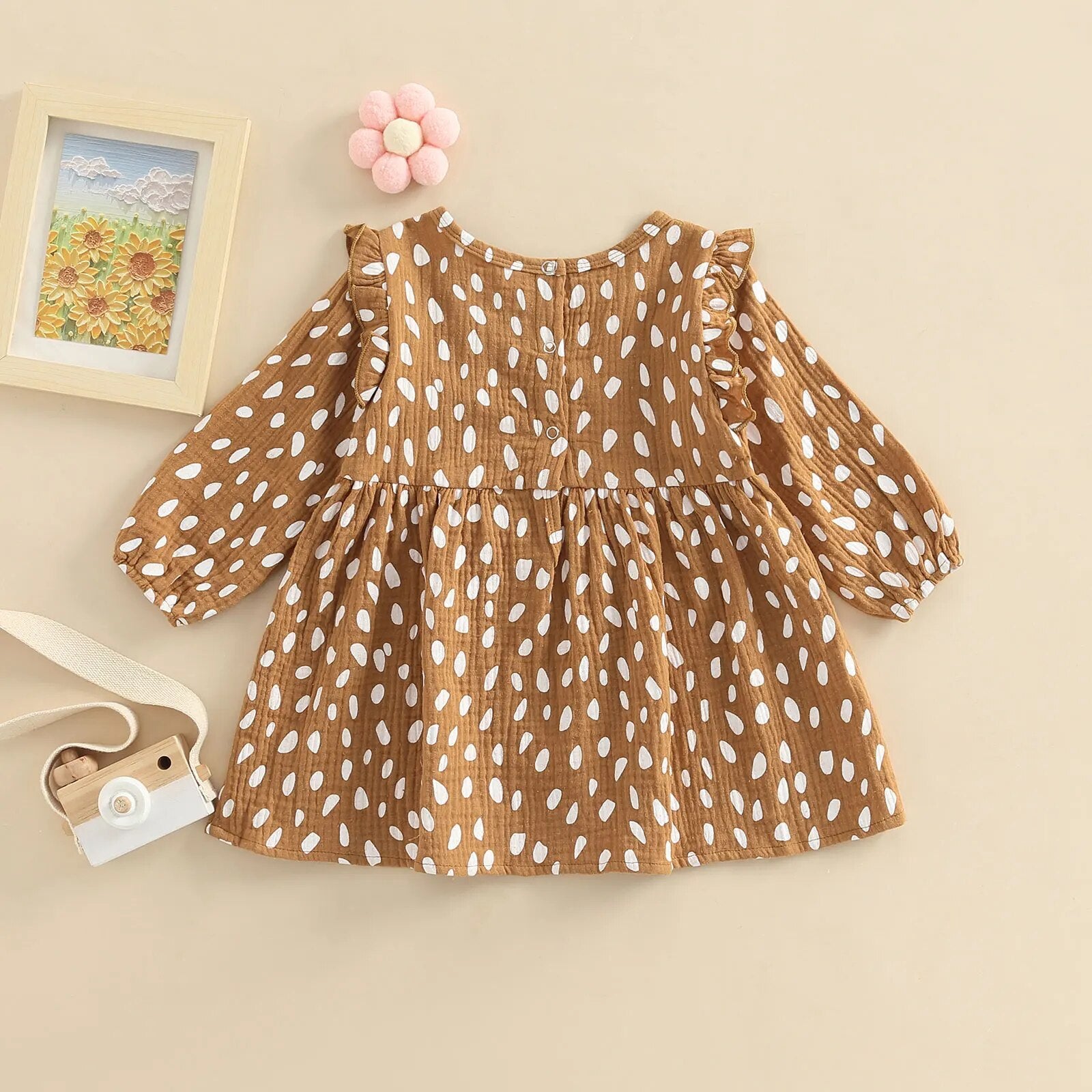 Dot Ruffle Dress - Peachy Bloomers