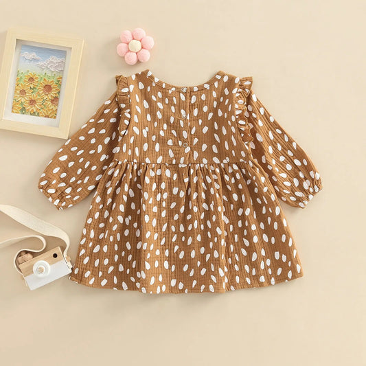 Dot Ruffle Dress - Peachy Bloomers