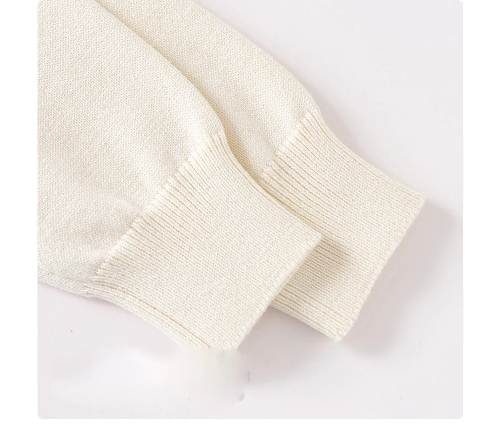 Bear Stripe Cotton Knit Sweater