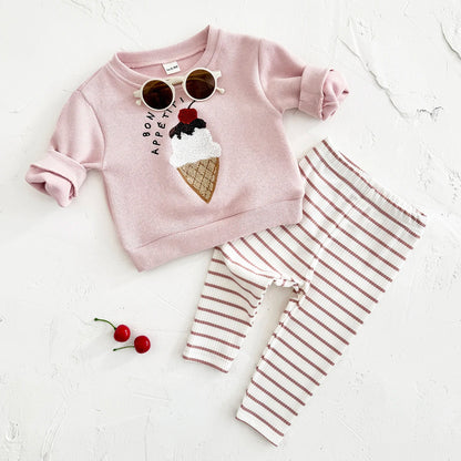 Ice cream Sweatshirt and Leggings Set