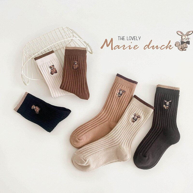 Teddy Warm Socks 3/Pairs Set