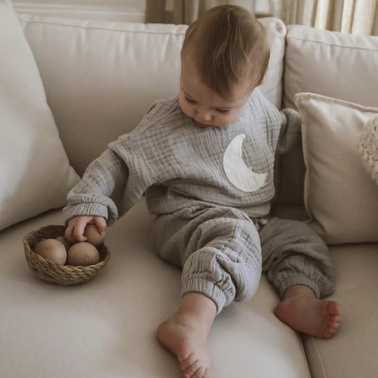 Baby Organic Cotton Pajama Top and Pants Set