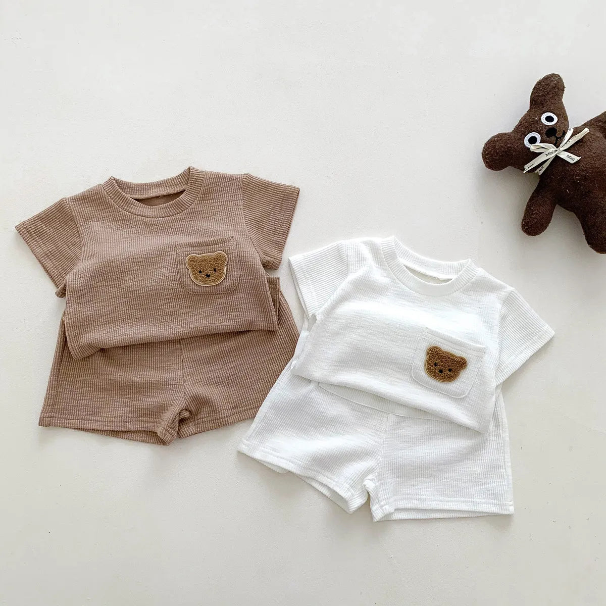 Baby Bear Top & Shorts Set - Peachy Bloomers