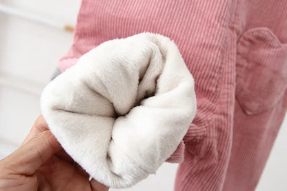 Heart Corduroy ruffle Overalls