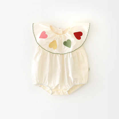 Rainbow Heart Baby Romper