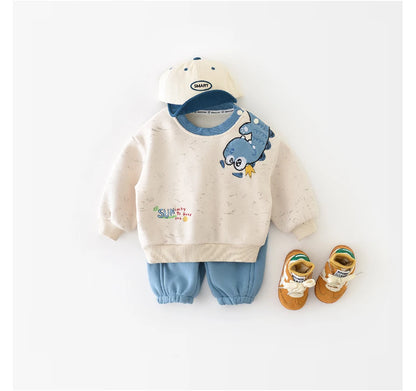 Dinosaur Toddler Cotton Fleece Sweatshirt & Jogger Set