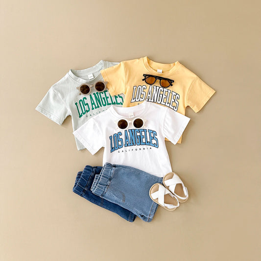 Los Angeles Cotton T-Shirt and Denim Shorts
