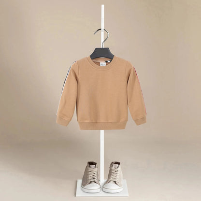 Boys Sweatshirt and Jeans Set with British Plaid Trimming - Peachy Bloomers