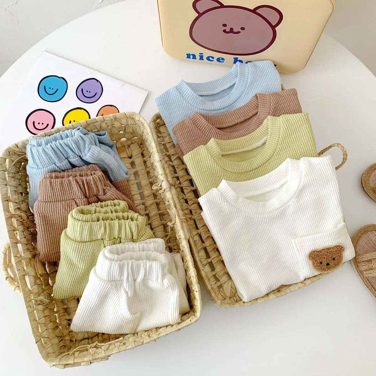 Baby Bear Top & Shorts Set - Peachy Bloomers