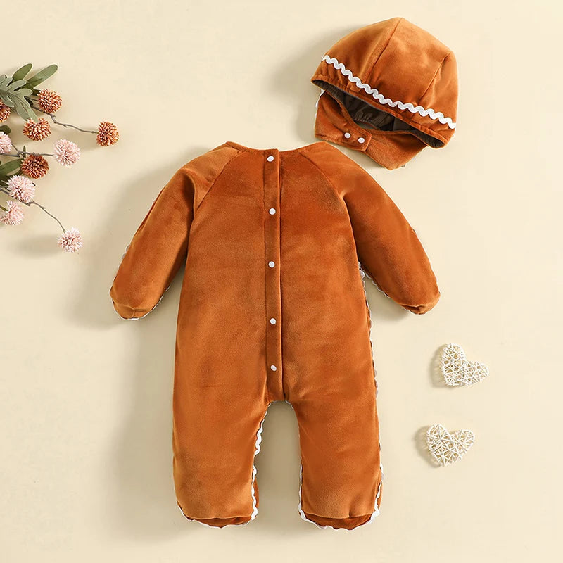 Baby Boy Gingerbread Christmas Jumpsuit