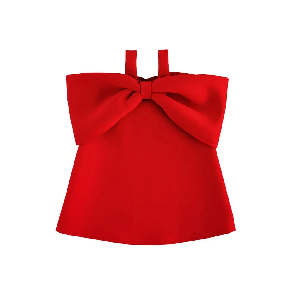 Big Bow Girls Party Dress - Peachy Bloomers