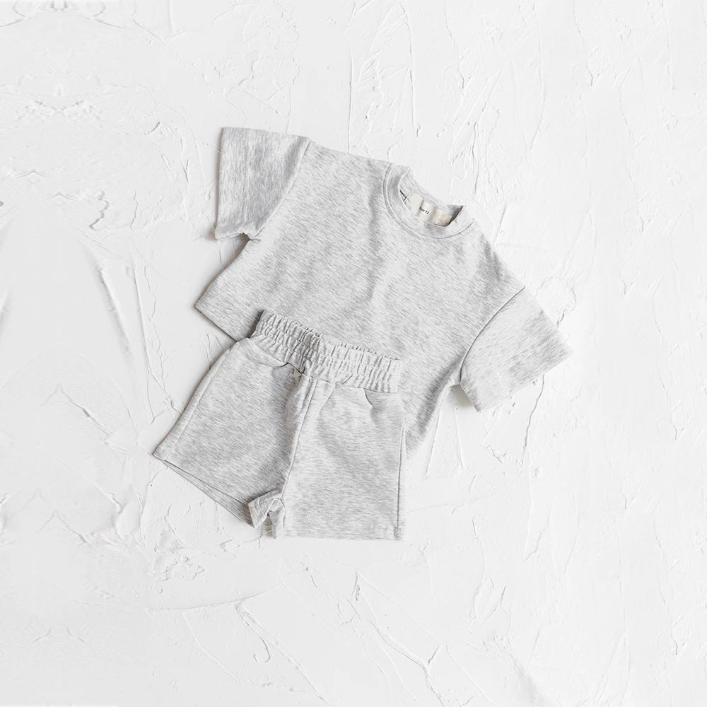 Boys Cotton T-Shirt and Shorts Set – Minimalist Summer Style