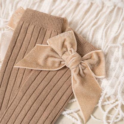 Baby Girls Bow Glittery Socks