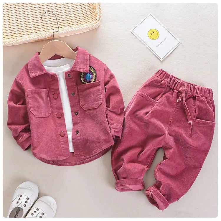 Boys Corduroy Jacket and Pants Set - Peachy Bloomers