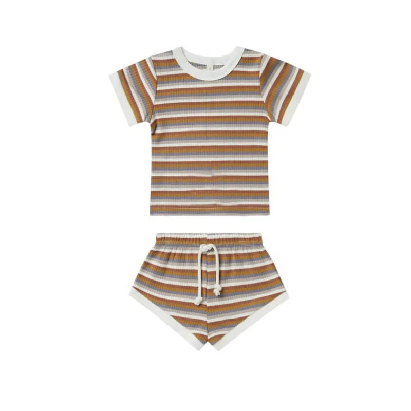 Baby Cotton T-shirt and Shorts Set - Peachy Bloomers