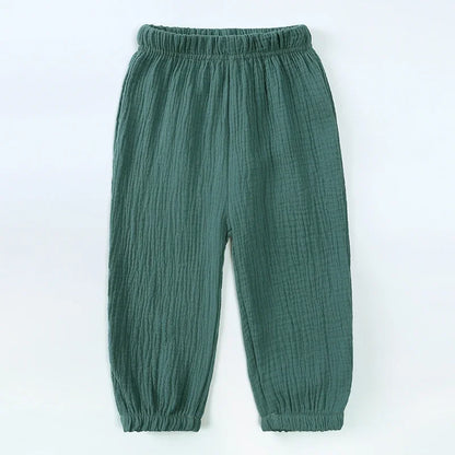 Organic Cotton Muslin Baby Pants – Soft, Breathable & Stylish