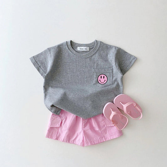 Smile Cotton T-shirt and Shorts Set