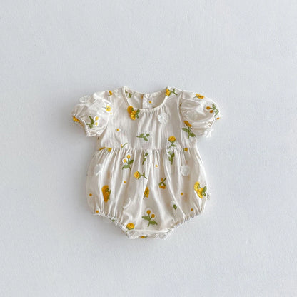 Daisy Flower Baby Cotton Romper