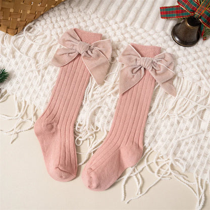 Baby Girls Bow Glittery Socks