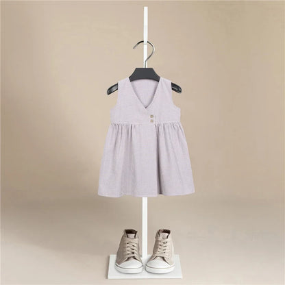 Checkered Organic Cotton Dress - Peachy Bloomers