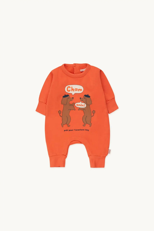 Baby Poodle Print Jumpsuit - Peachy Bloomers