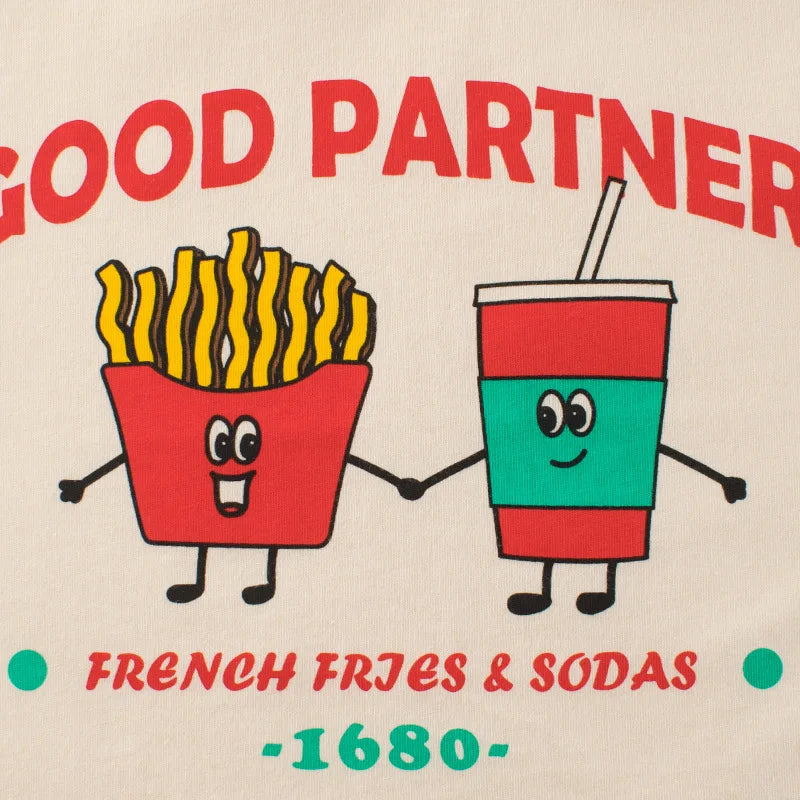 French Fries & Sodas T-shirt - Peachy Bloomers