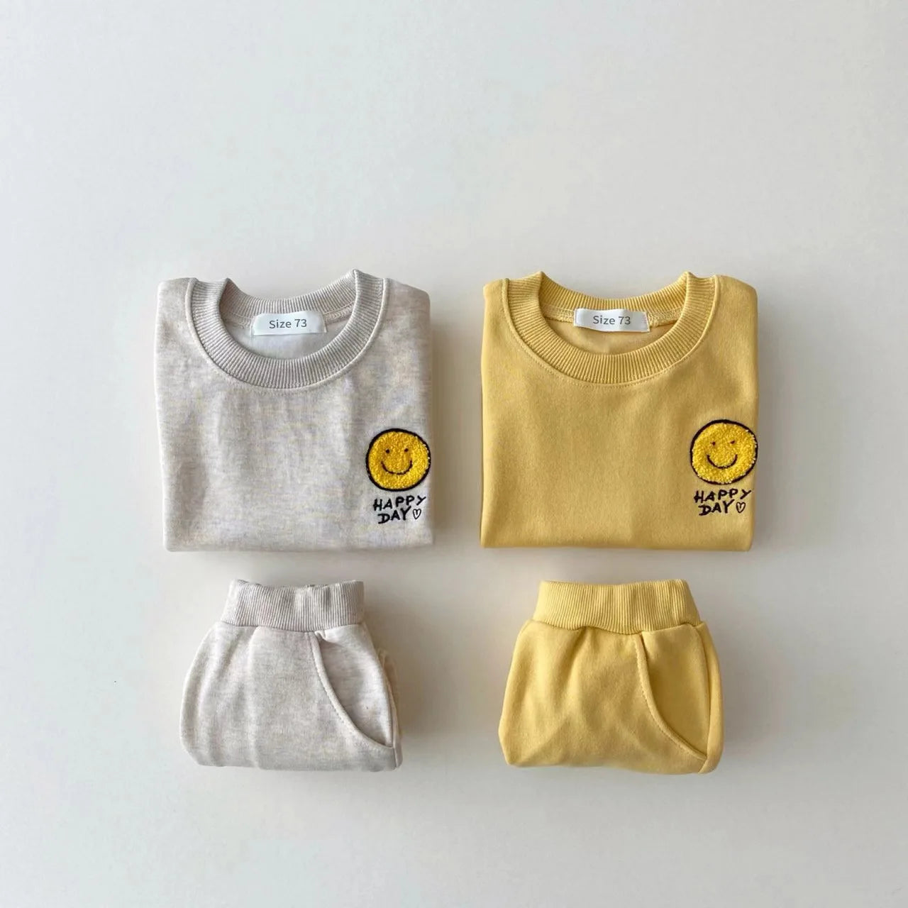 Smiley Sweatshirt and Sweatpants Set