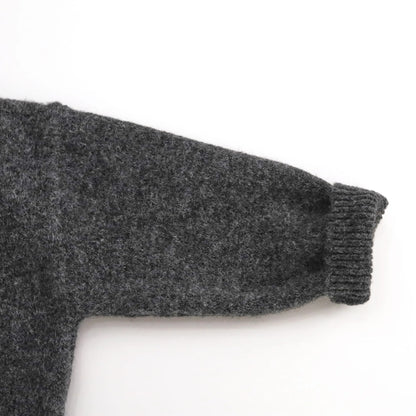 Turtleneck Girls Knit Duck Embroidery Sweater