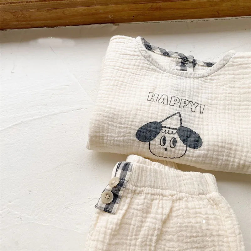 Casual Cotton Linen Top & Bottom Set - Peachy Bloomers