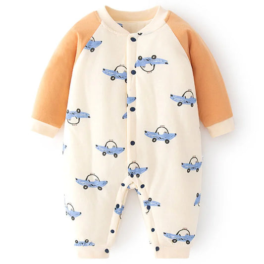Baby Car Cotton Warm Romper - Peachy Bloomers
