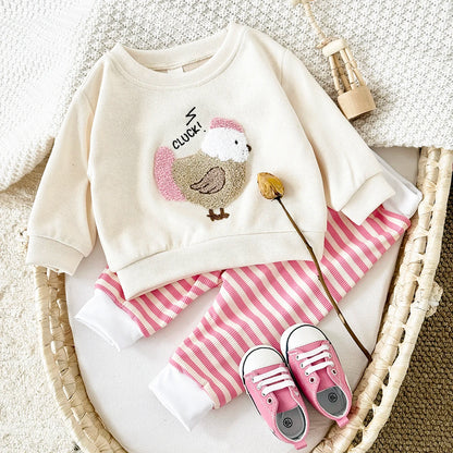 Animal Patch sweatshirt and Sweatpants Set