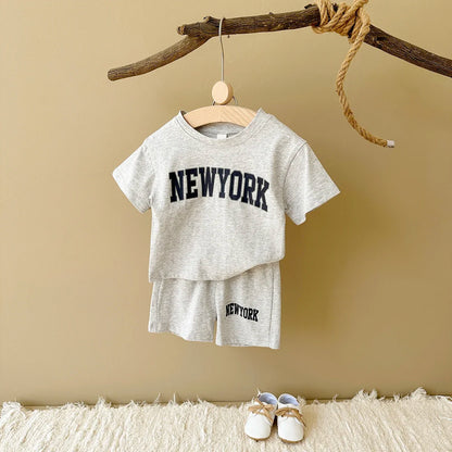 New York Cotton T-Shirt & Shorts Set