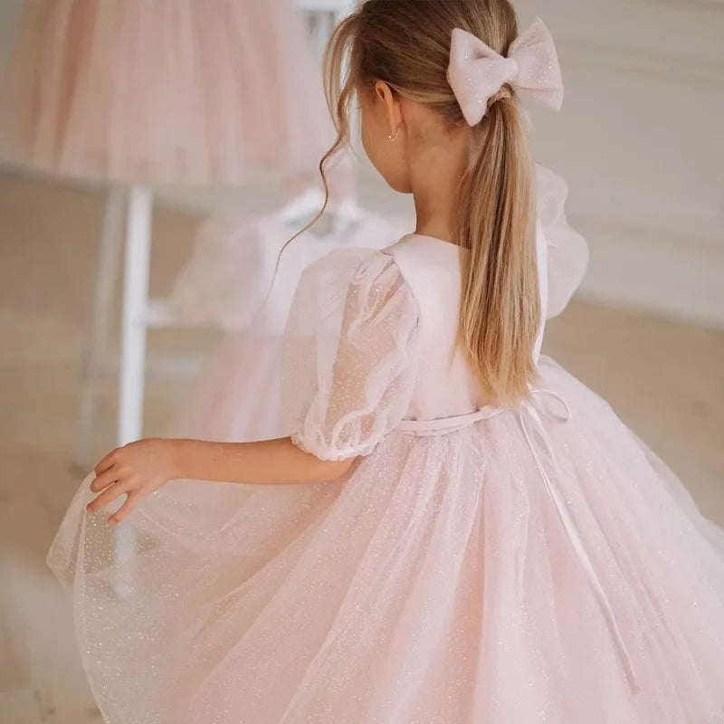 Girls Sparkle PInk Tutu Tulle Dress