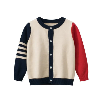 Causal Stripe Cotton Cardigan