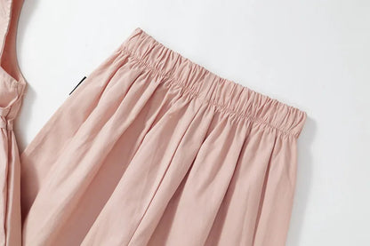 Girls Bohemian Pale PInk Cotton Set