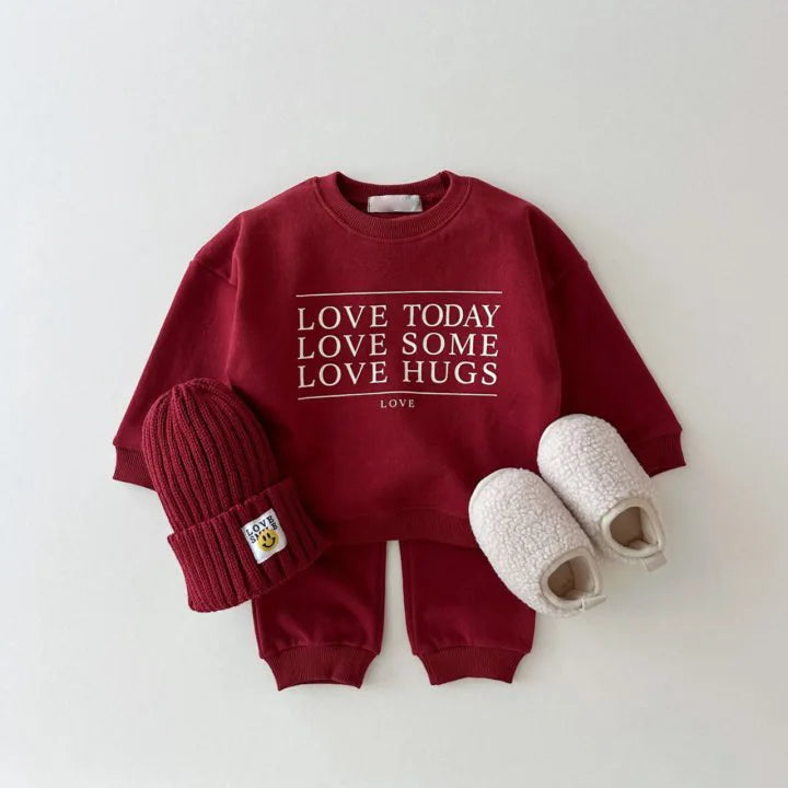 Love Today Sweatshirt and Sweatpants Set