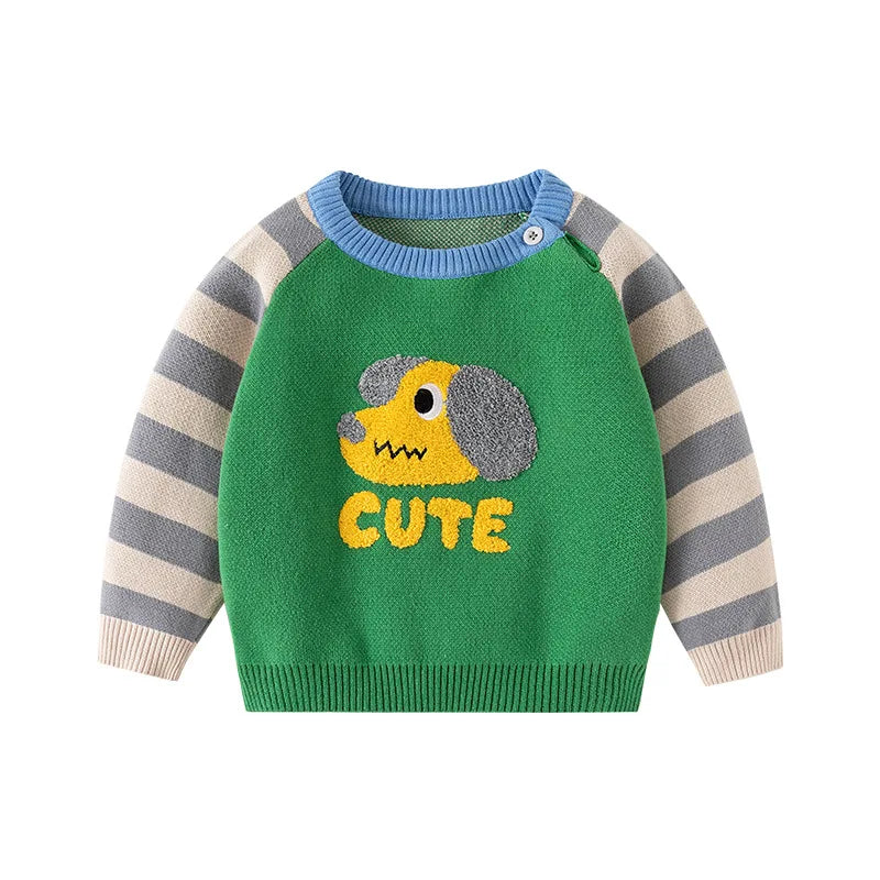 Dog Knitted Striped Sweater