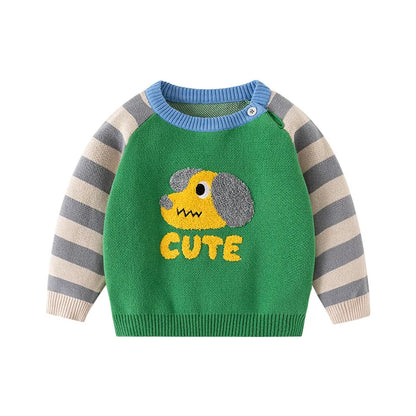 Dog Knitted Striped Sweater