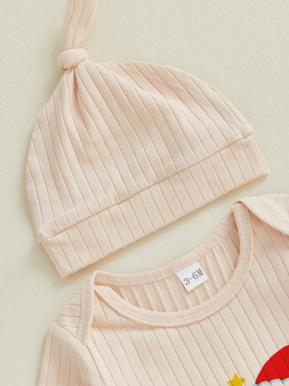 Baby Unisex First Christmas Ribbed Jumpsuit