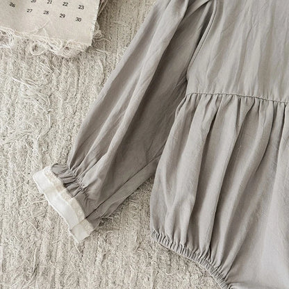 Baby Girls Gray Party Romper