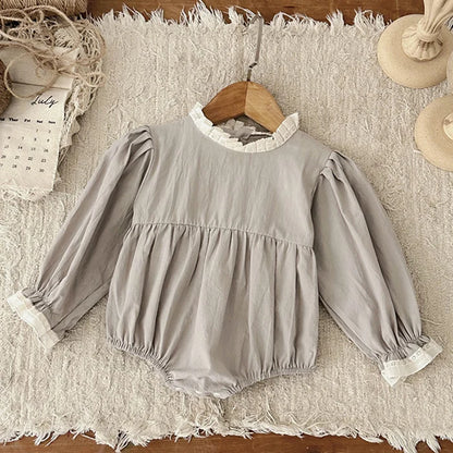 Baby Girls Gray Party Romper